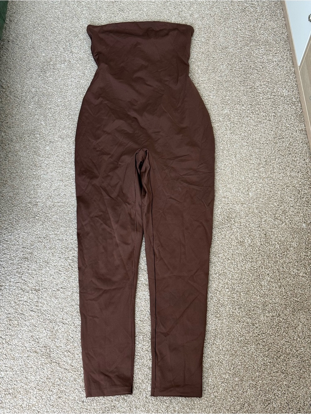 SKIMS Seamless Sculpt Strapless Catsuit Cocoa Brown Shapewear Bodysuit